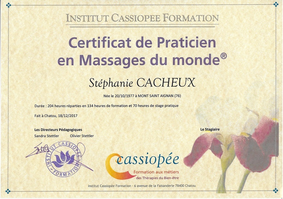 Certificat Cassiopée Monde